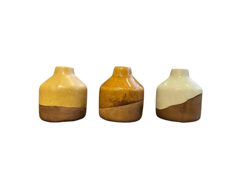 Mini vase Ø5, model Malene i beige mix.