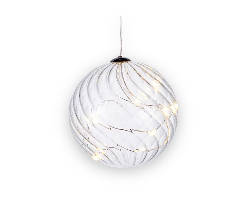 Julepynt Wave Ball Ø13cm+25cm fra Sirius.