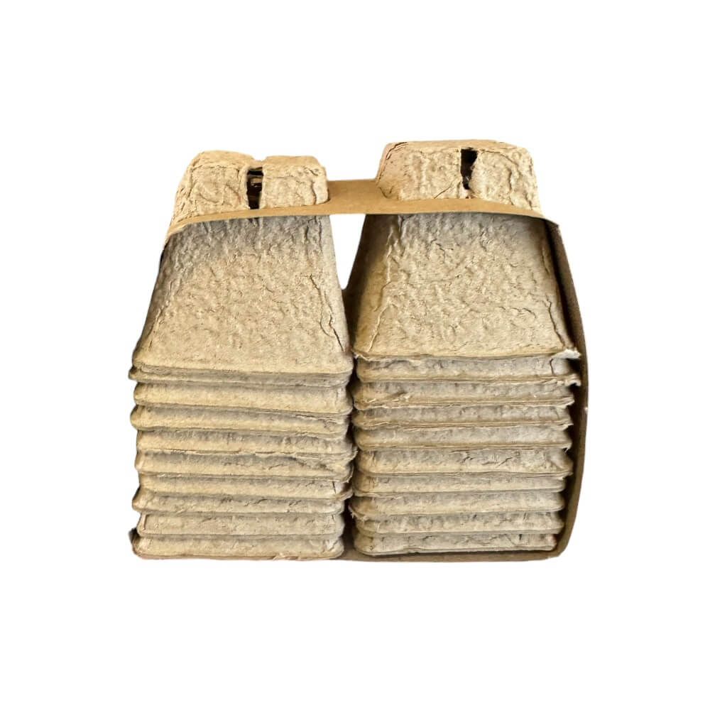 Fiberpotte, firkantet 6cm - 20 stk.