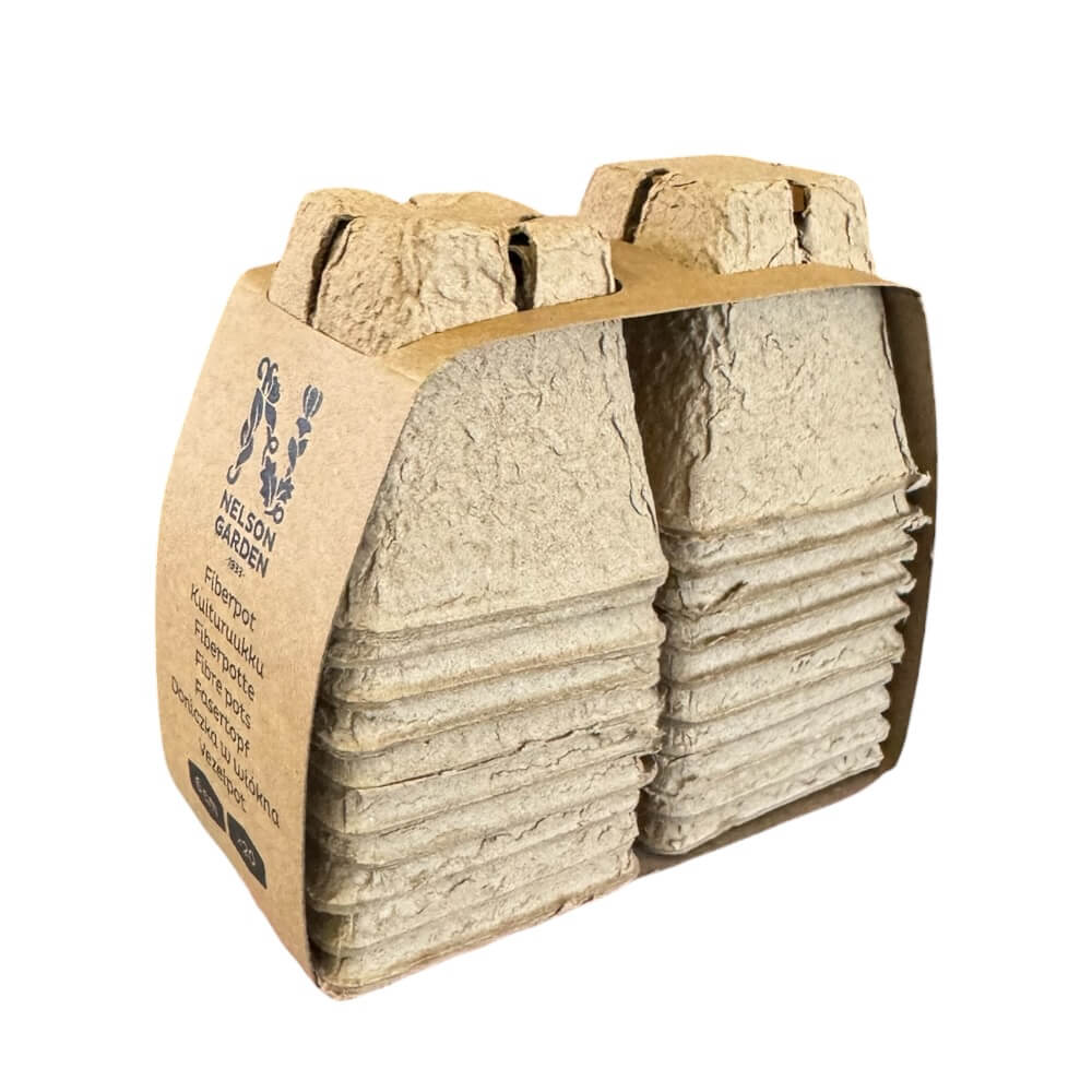 Fiberpotte, firkantet 6cm - 20 stk.