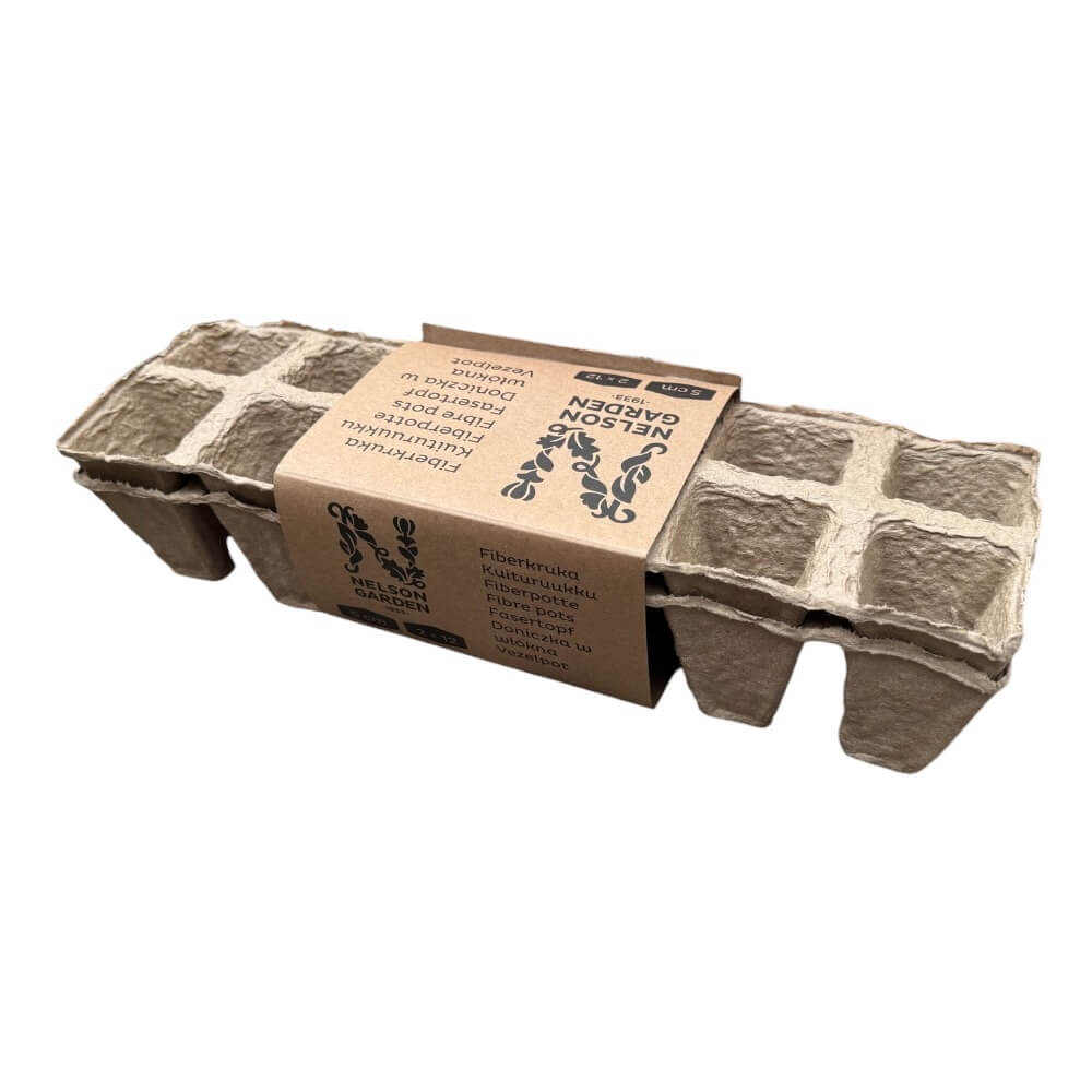 Fiberpot Stribet 5cm 12 celler 2pk