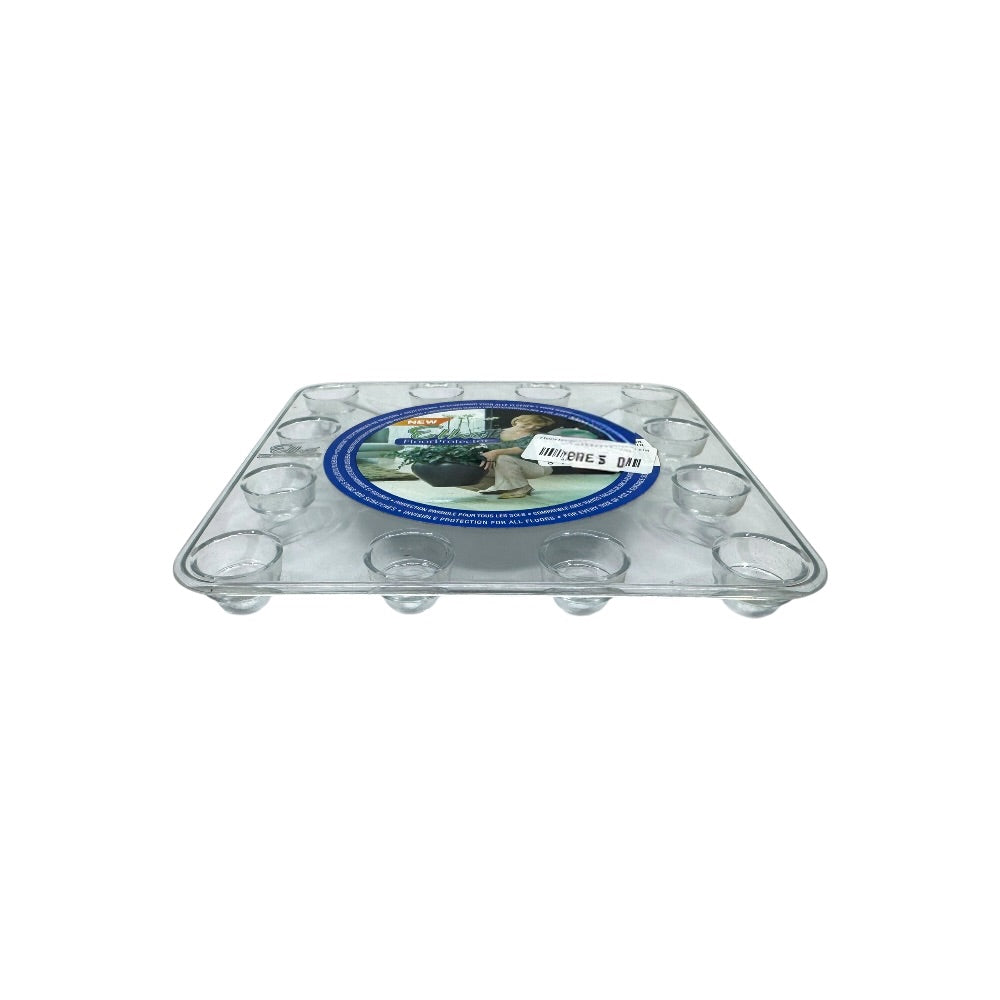 Gulvbeskytter, transparent, firkantet – 15 cm
