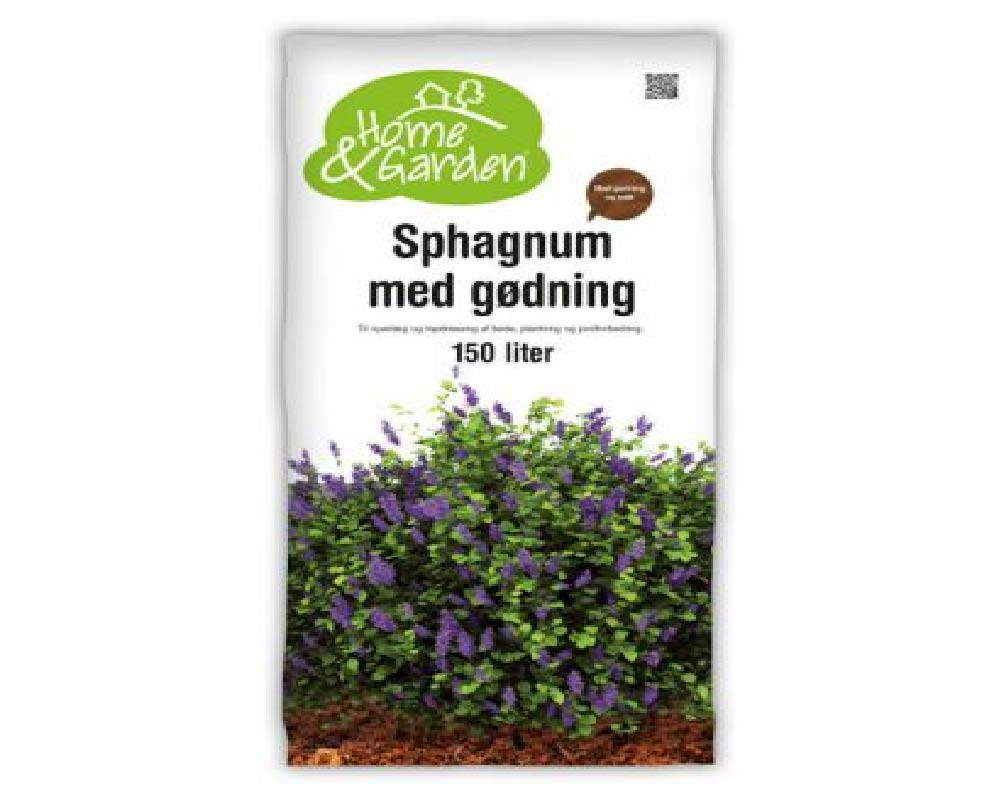 Gødet sphagnum, 150 liter.