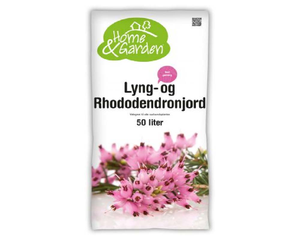 Lyng- og Rhodojord, 50 liter, til planting og jordforbedring.