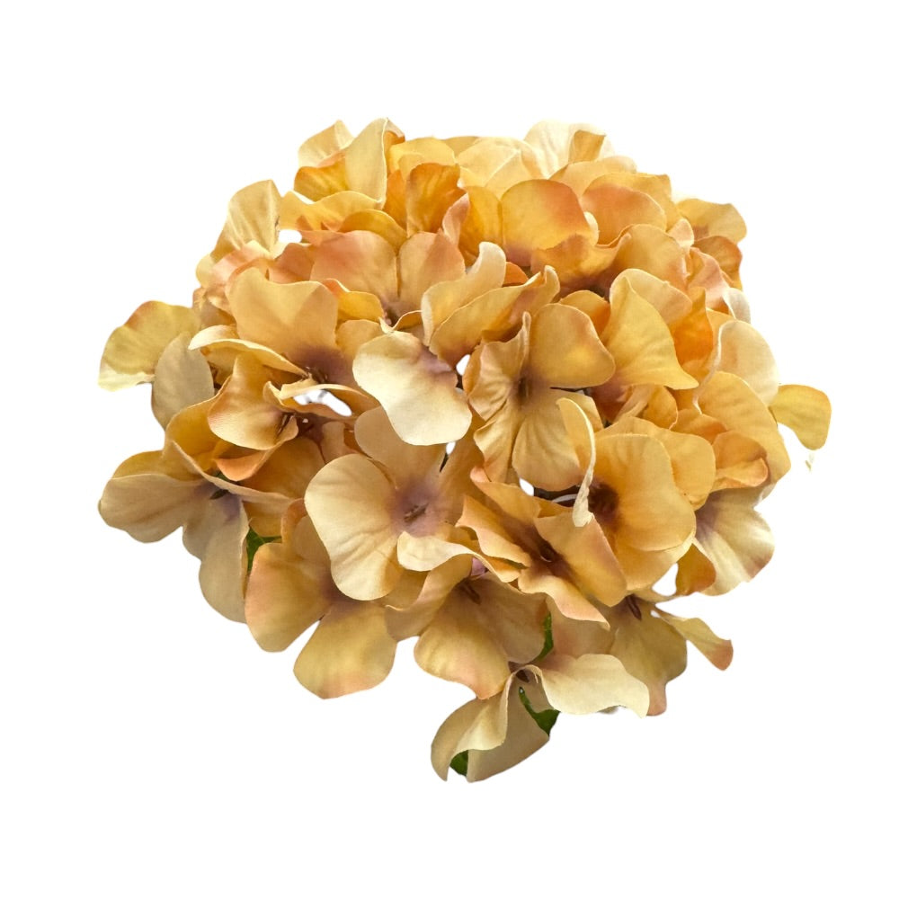 Hortensia stilk, gylden - kunstig blomst
