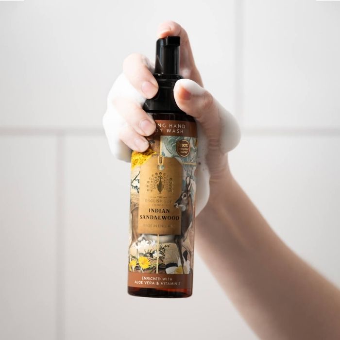 Indian Sandalwood skumsæbe til hænder og krop – 200 ml
