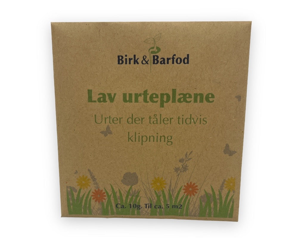 Birk & Barfod - Lav Urteplæne frøblanding til grønt areal.