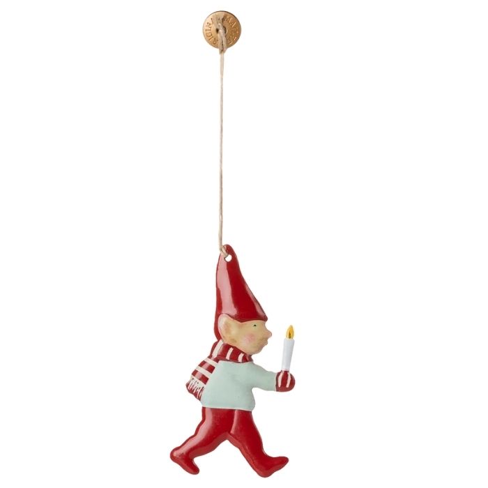 Maileg Metal ornament, Nisse - Stearinlys