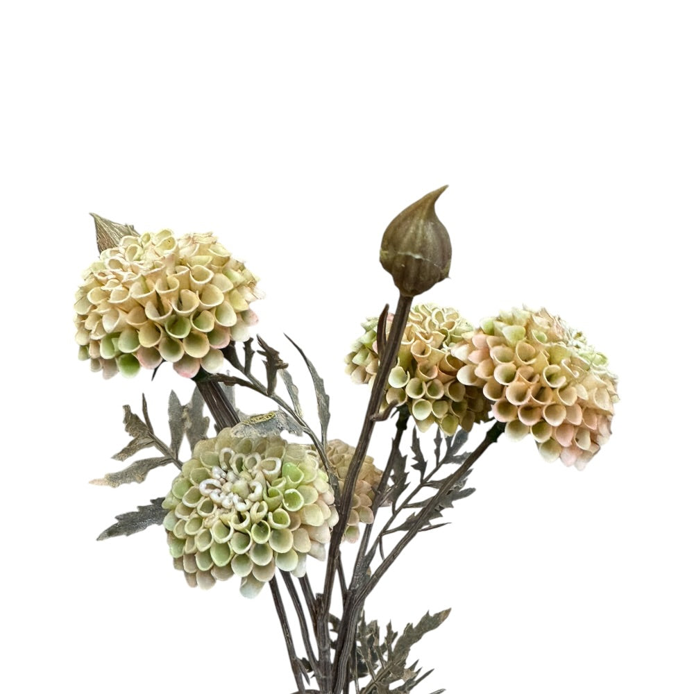 Mum spray stilk, pink - kunstig blomst