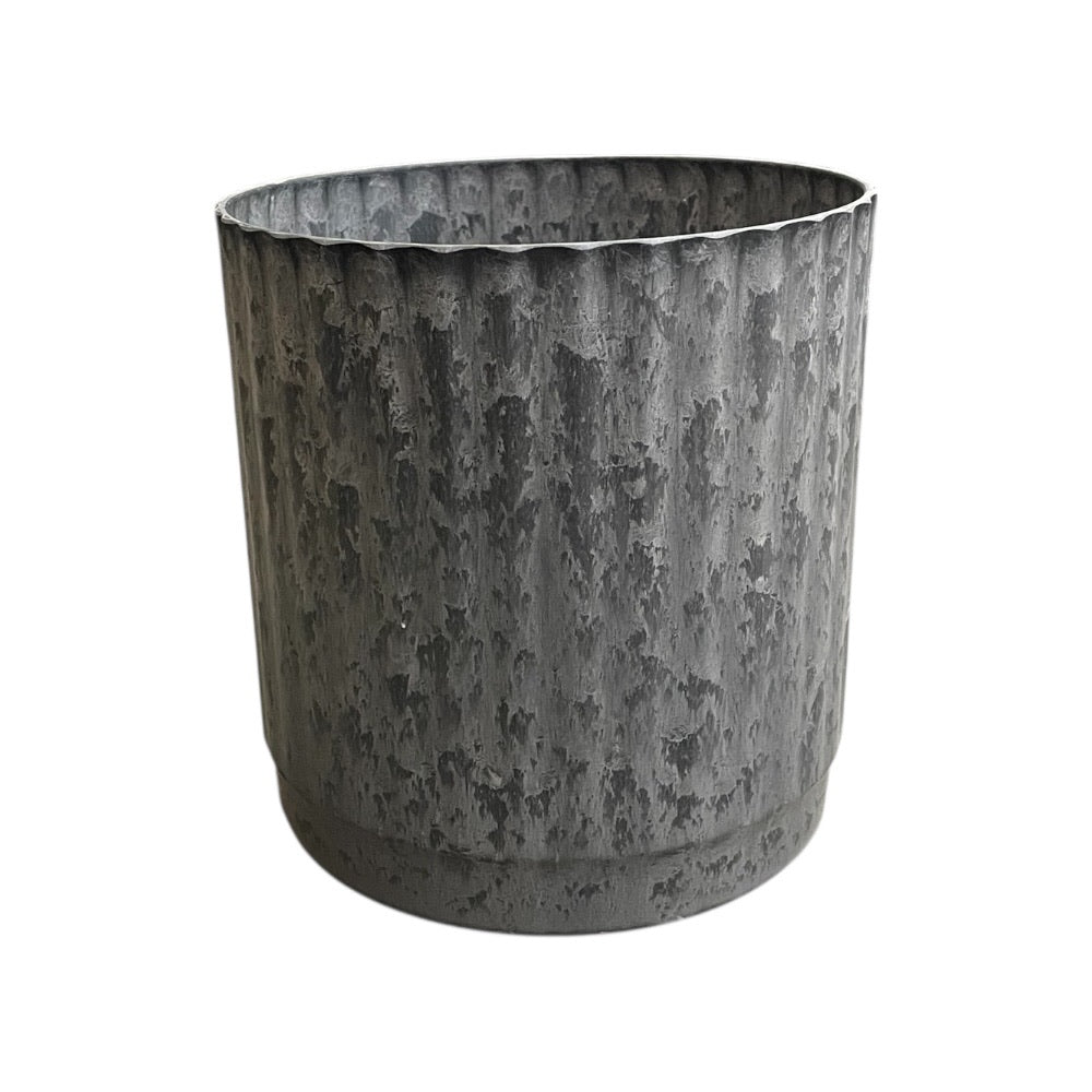 Plantepotte, skål Plast, h18xø17,5 cm - antikgrå