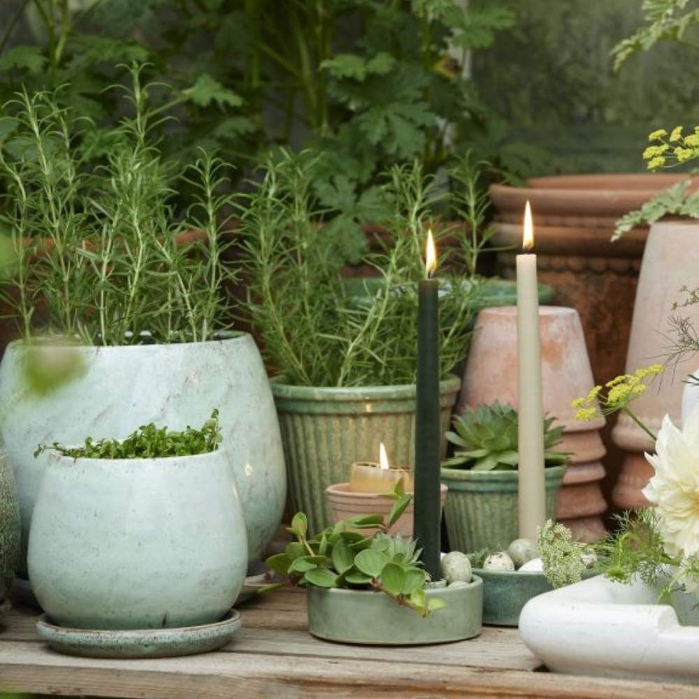 SANNE krukke - DUSTY GREEN 21x21 cm