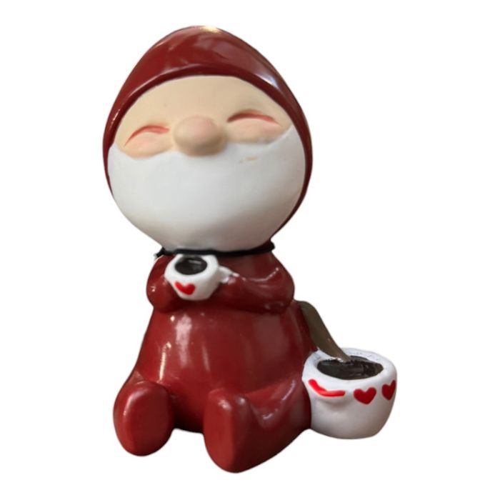 Santa Totte med drikkevare - h8,6 cm
