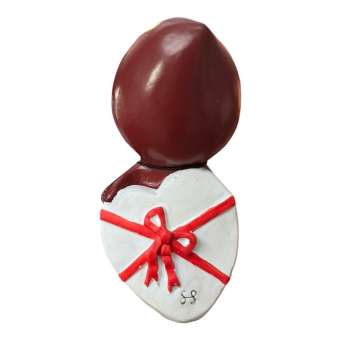 Santa Totte med gave-hjerte på ryggen - ca. 10 cm