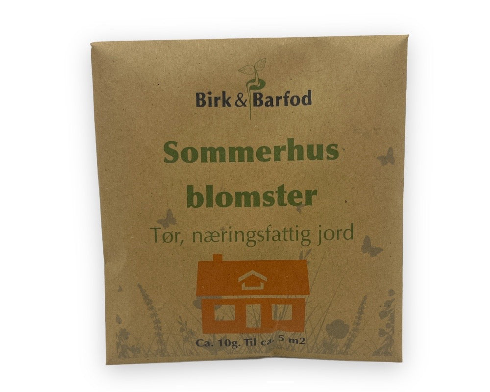 Birk & Barfod frøblanding til blomster i haven.