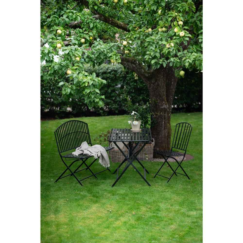 PALERMO Stol, jern, sort, 38x51x90 cm - siddehøjde 45 cm