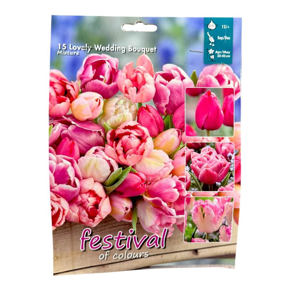 Tulipanløg, mix 'Lovely Wedding Bouquet' - 15 stk.