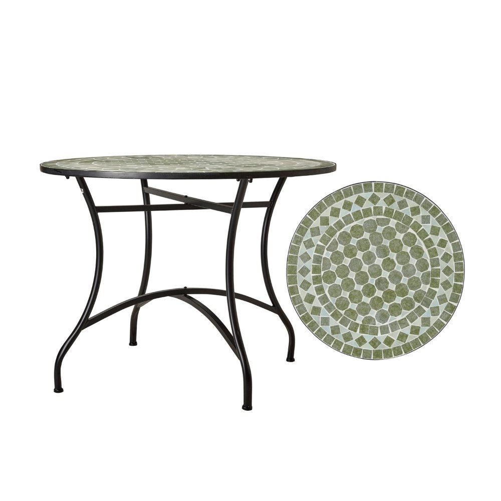 VENICE Bord 100x72cm, Green Melange/Black, IRON