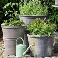 Store flotte Bgreen krukker i have med grønne planter 