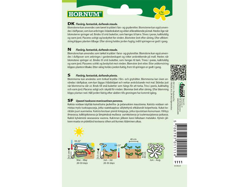 Frø pose, Lavendel, blå (C)