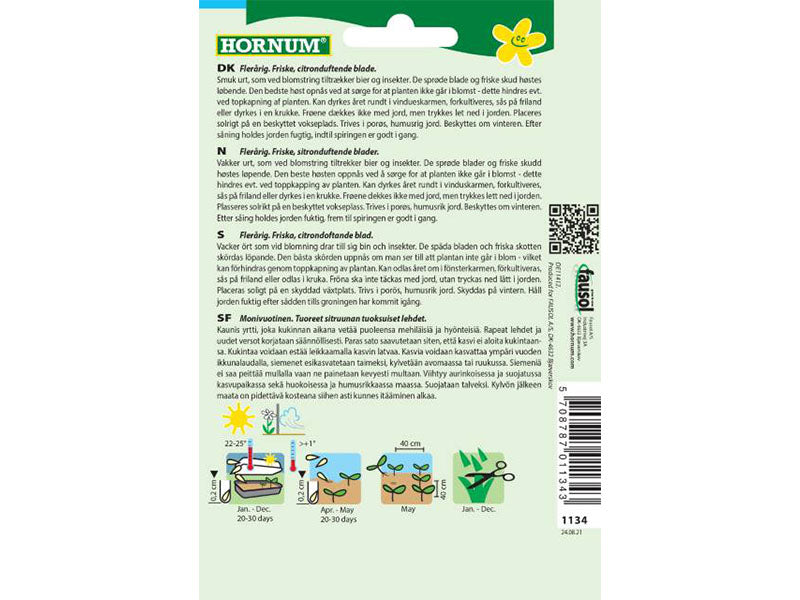 Frø pose, Citronmelisse, Lima (D)