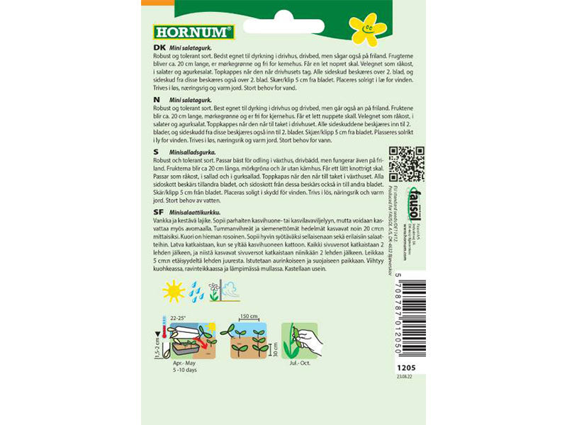 Frø pose, Agurk, Salat-, Jazzer F1 (F)