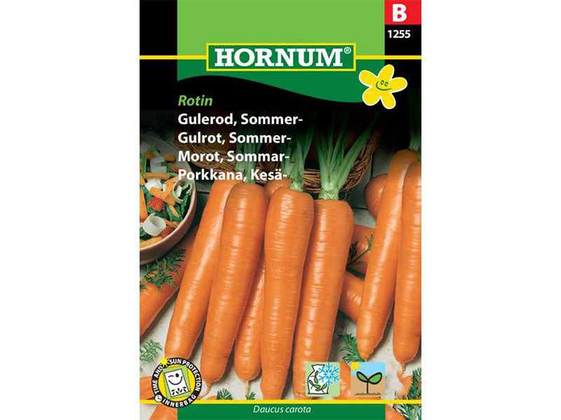 Frøpose med sommergulerødder, varianten Rotin.