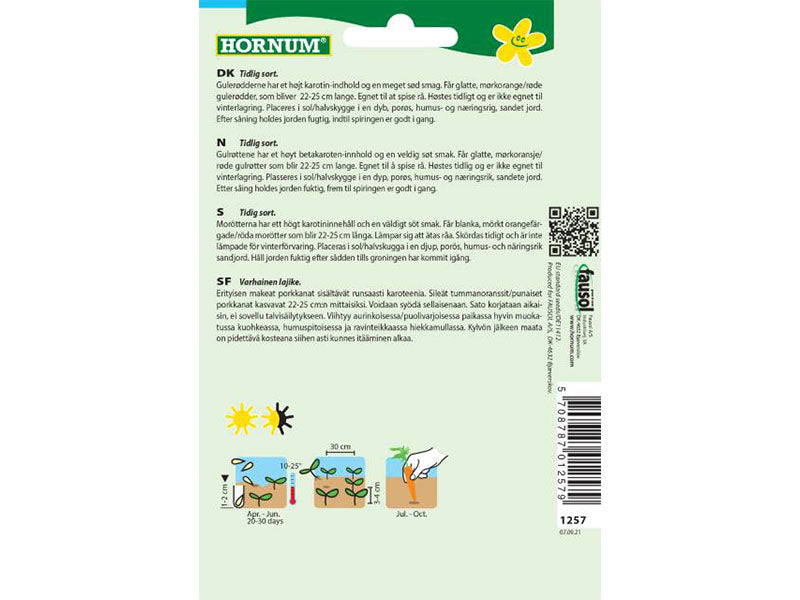 Frø pose, Gulerod, Sommer-, Sugarsnax 54 F1 (D)