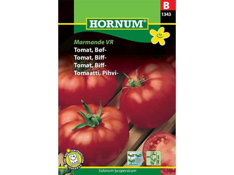 Frøpose med bøftomater af typen Marmande.