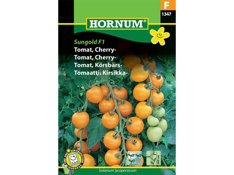 Frøpose med tomatcherry Sungold F1 Hybrid.