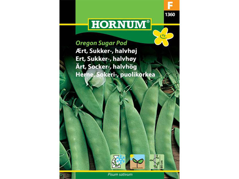 Frøpose med sukkerærter, halvhøj variant, fra Oregon.