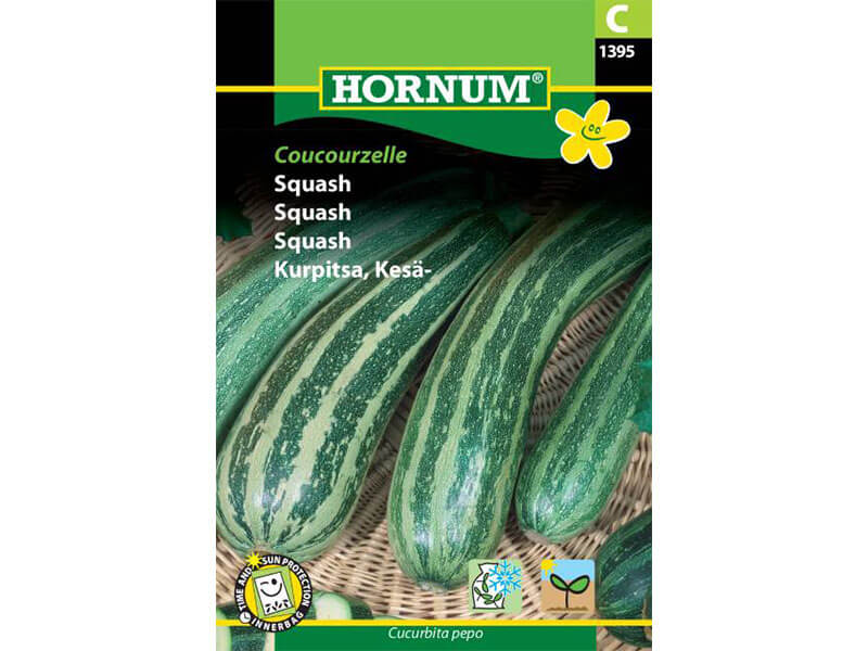 Frøpose med squashsorten Coucourzelle.