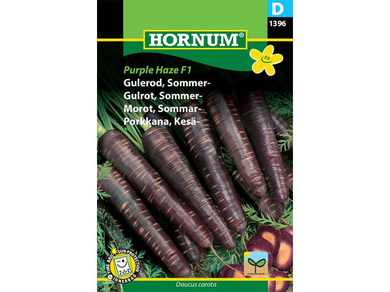 Frøpose med sommergulerod, sorten Purple Haze F1.