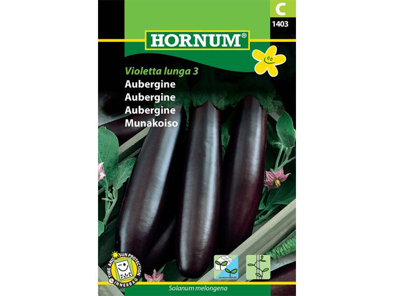 Frøpose med aubergine, sort Violetta lunga 3.