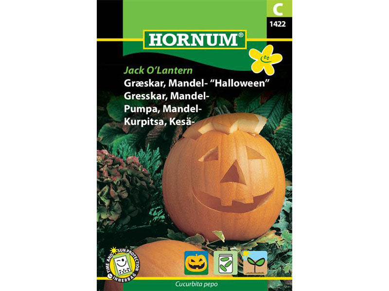Frøpose med Græskar Mandel- og Jack O'Lantern frø.
