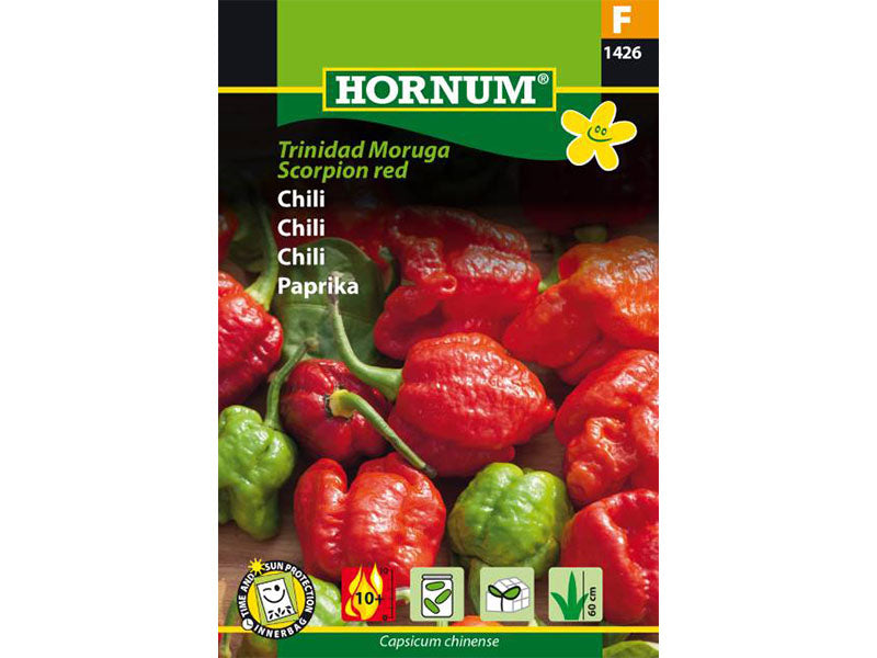 Frøpose med Trinidad Moruga Scorpion chili.