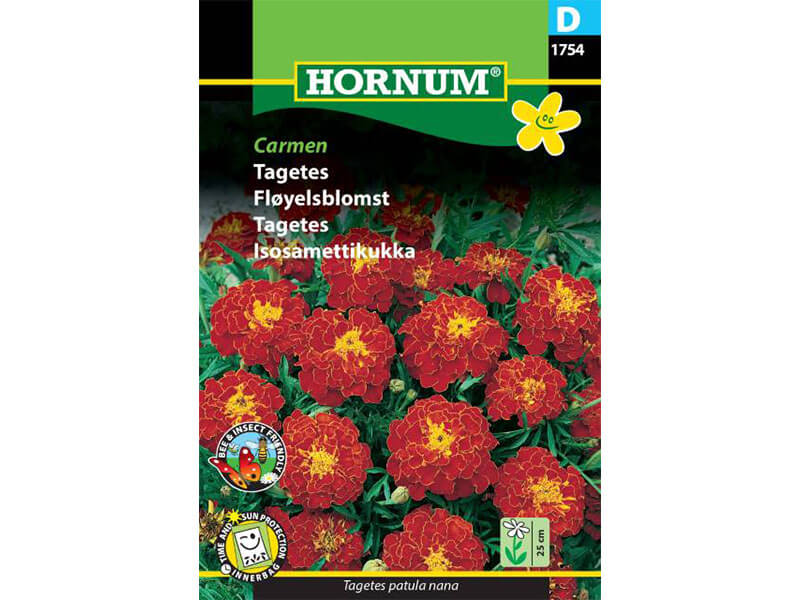 Frøpose med Tagetes Carmen.