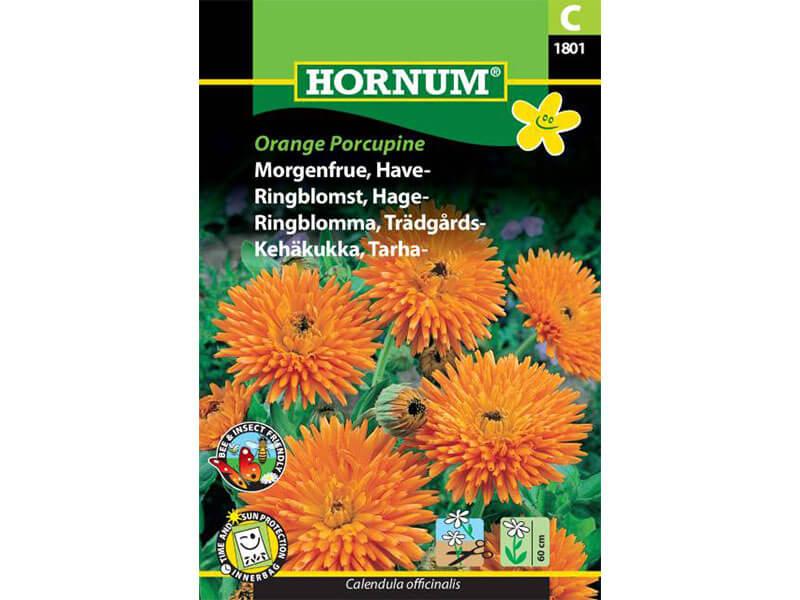 Frøpose med morgenfrue, sorten Have-Orange Porcupine.