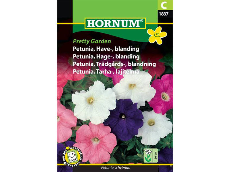 Frøpose med havepetunia, sorten Pretty Garden.