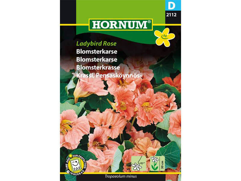 Frøpose med blomsterkarse, Ladybird Rose.
