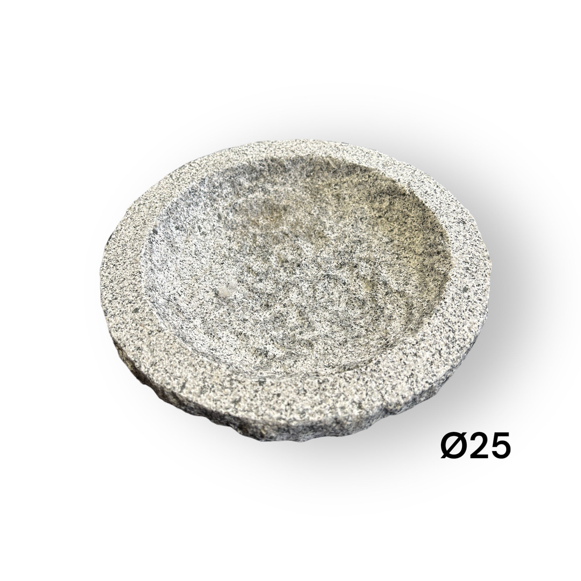 Granit fuglebad Ø25 cm i grå.