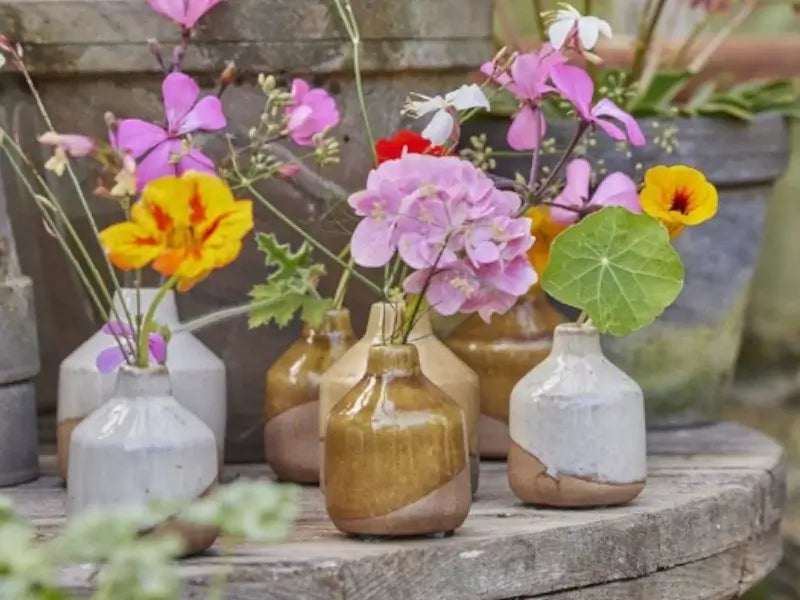 Malene minivase 1 stk. assorteret- Beige Mix farver - Ø5 cm fra Bgreen