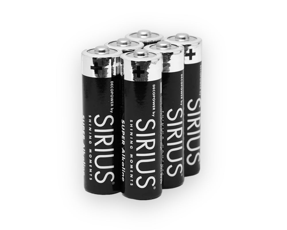 DecoPower AAA batterier, 6 stk sæt.