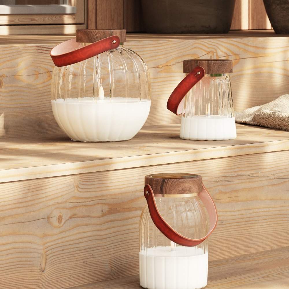 Deluxe solcelle lanterne, medium - 13x17 cm