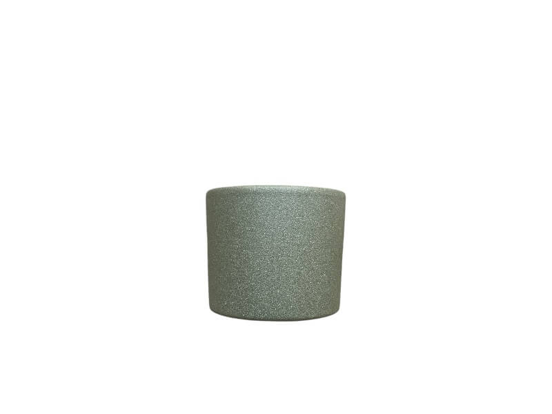Era pot rund, grøn sand, størrelse H9xD10 cm.