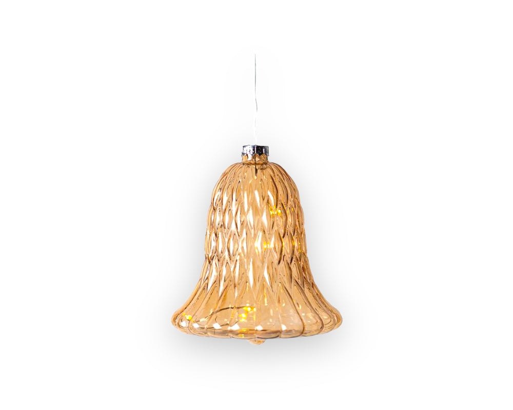 Luna klokke, højde 10 cm, amber.