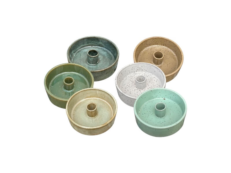 Monica krukke, Jade Green Mix, 14x5 cm.