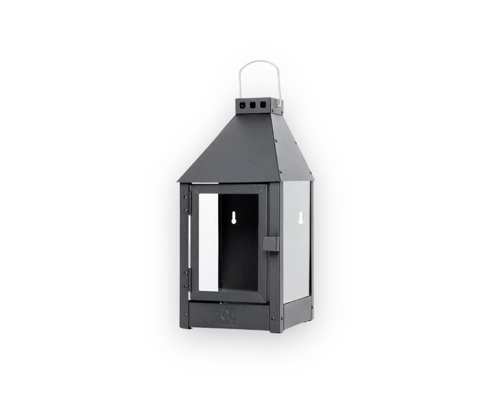 Wall Mini Lantern. Black Powdercoated/Galvanized