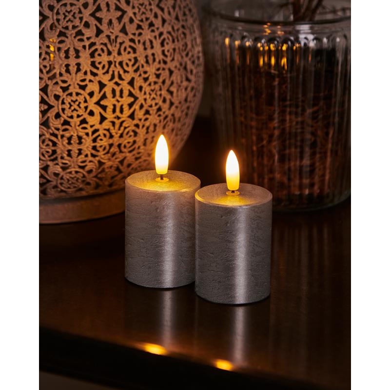 Sille Mini 2 stk LED lys i sølv.