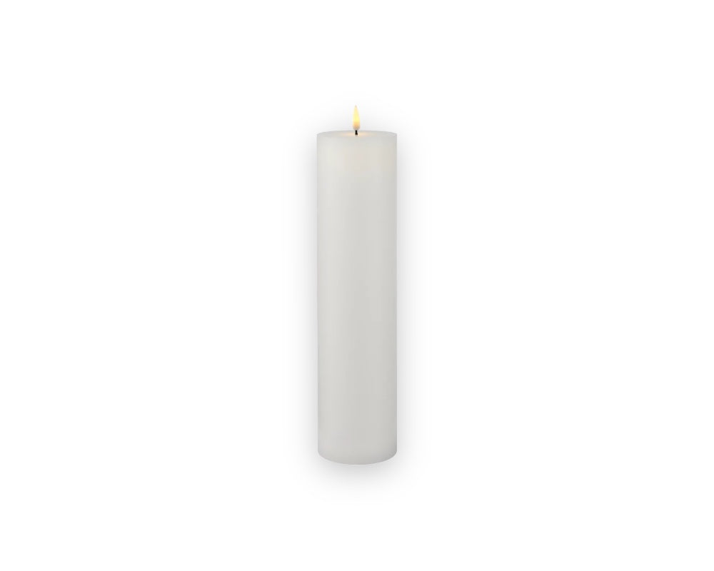 Sille Genopladelig LED lys, Ø7,5xH30 cm, hvid.