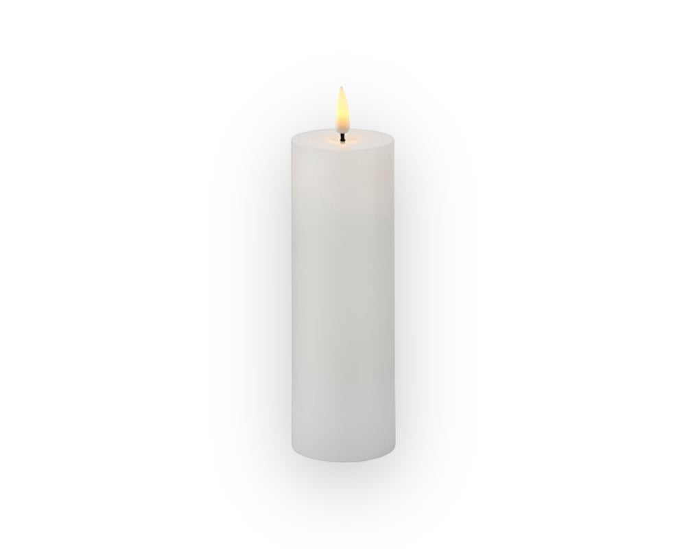 Sille lys Ø5 x H15 cm, hvid.